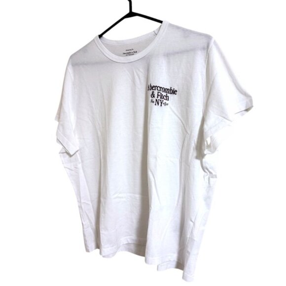 NWT Abercrombie & Fitch Short Sleeve Text Logo Skimming T-Shirt - Picture 3 of 6